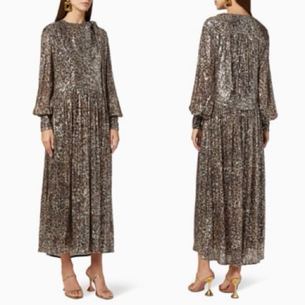 JONATHAN SIMKHAI Casey Speckle Sequins Midi Dress